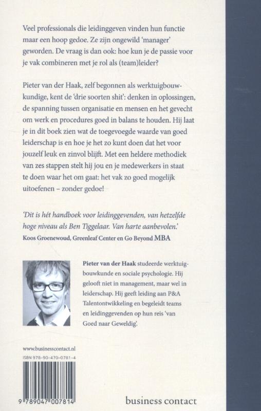 Achterkant van Van vakmanschap naar leiderschap