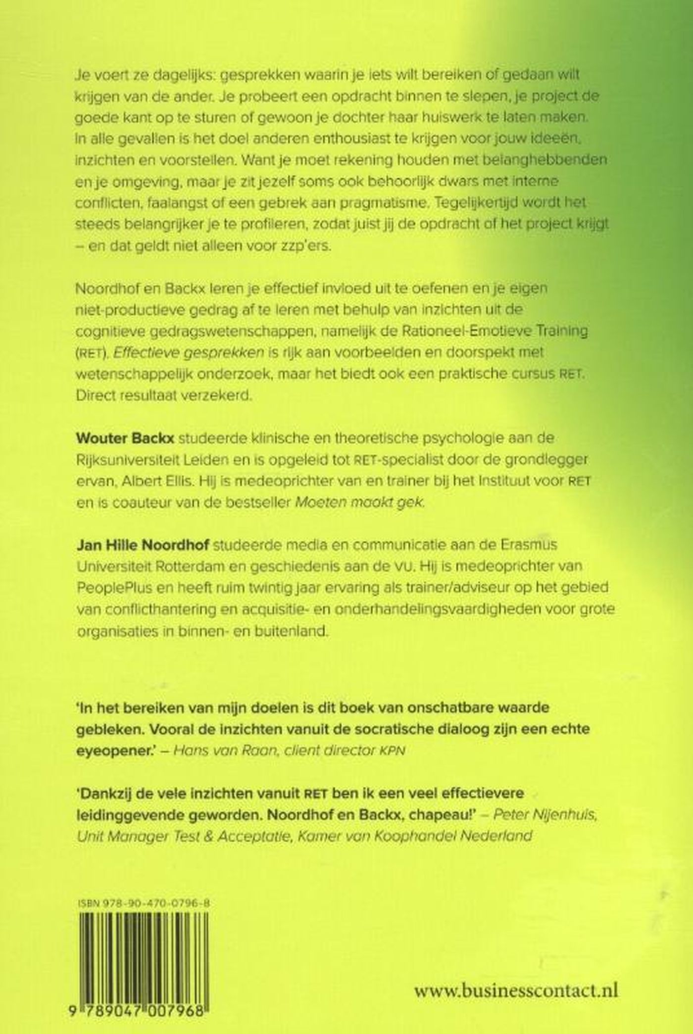 Achterkant van Effectieve gesprekken