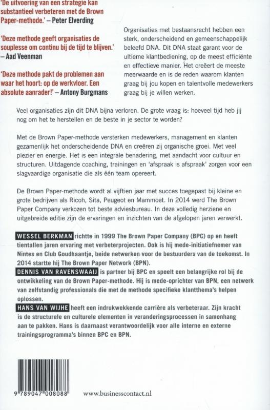 Achterkant van De brown paper methode