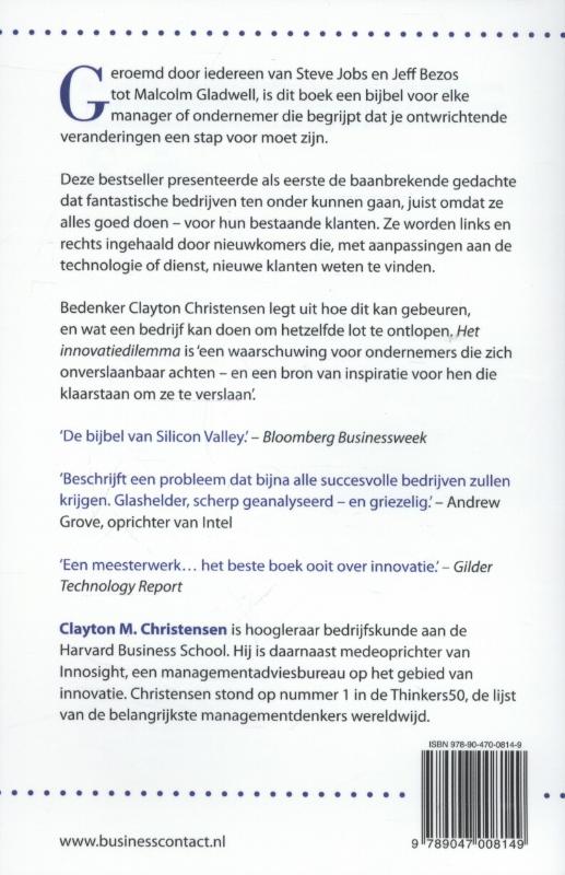 Achterkant van Het innovatiedilemma