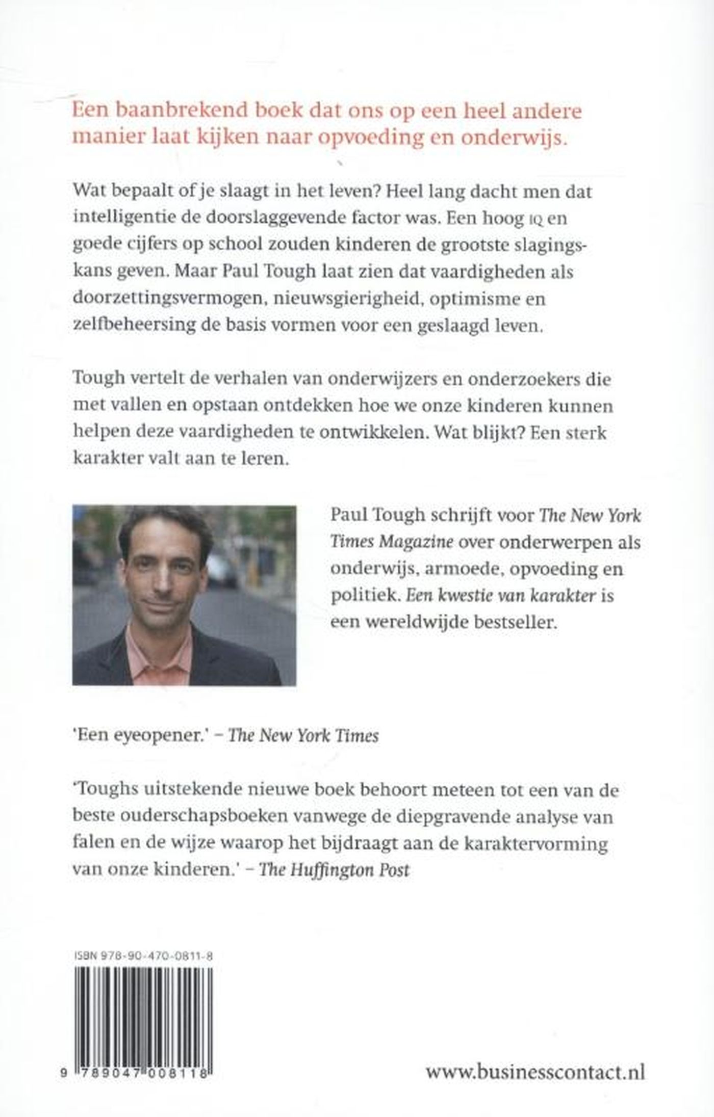 Achterkant van Een kwestie van karakter