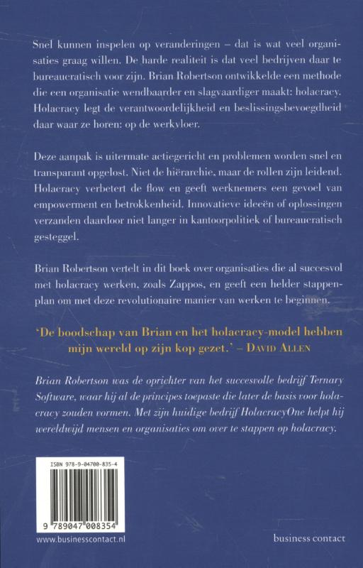 Achterkant van Holacracy