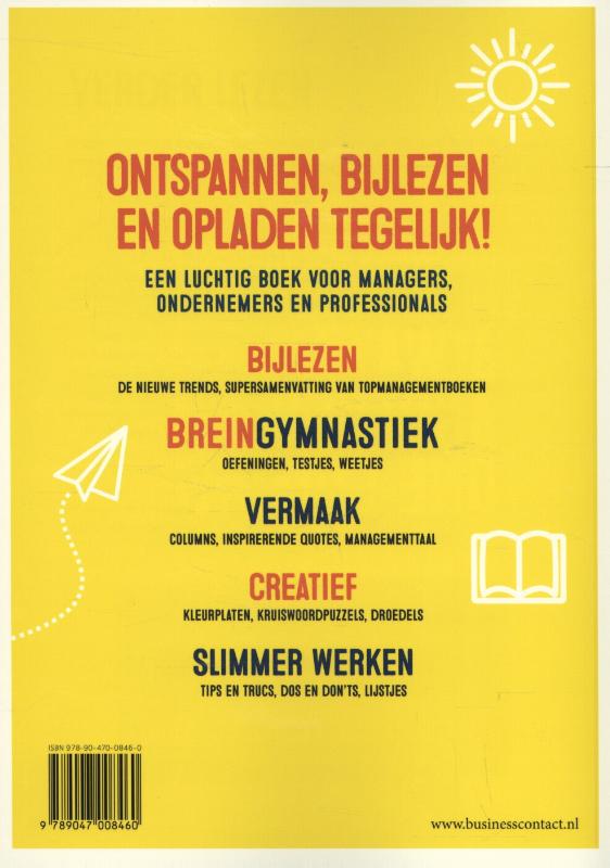 Achterkant van Het grote vakantieboek voor managers