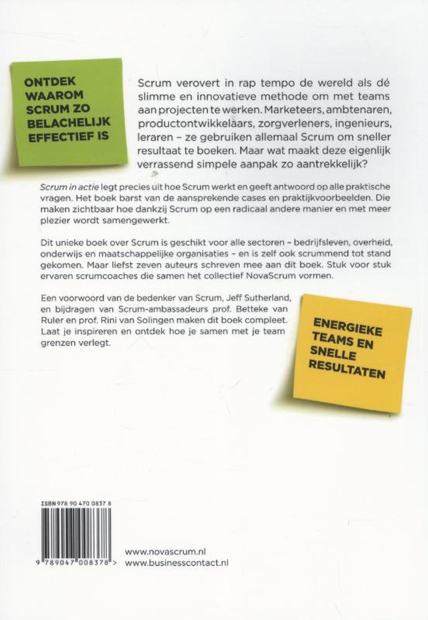 Achterkant van Scrum in actie