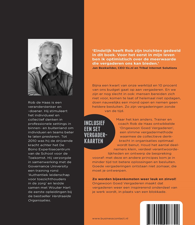 Achterkant van Ongewoon goed vergaderen