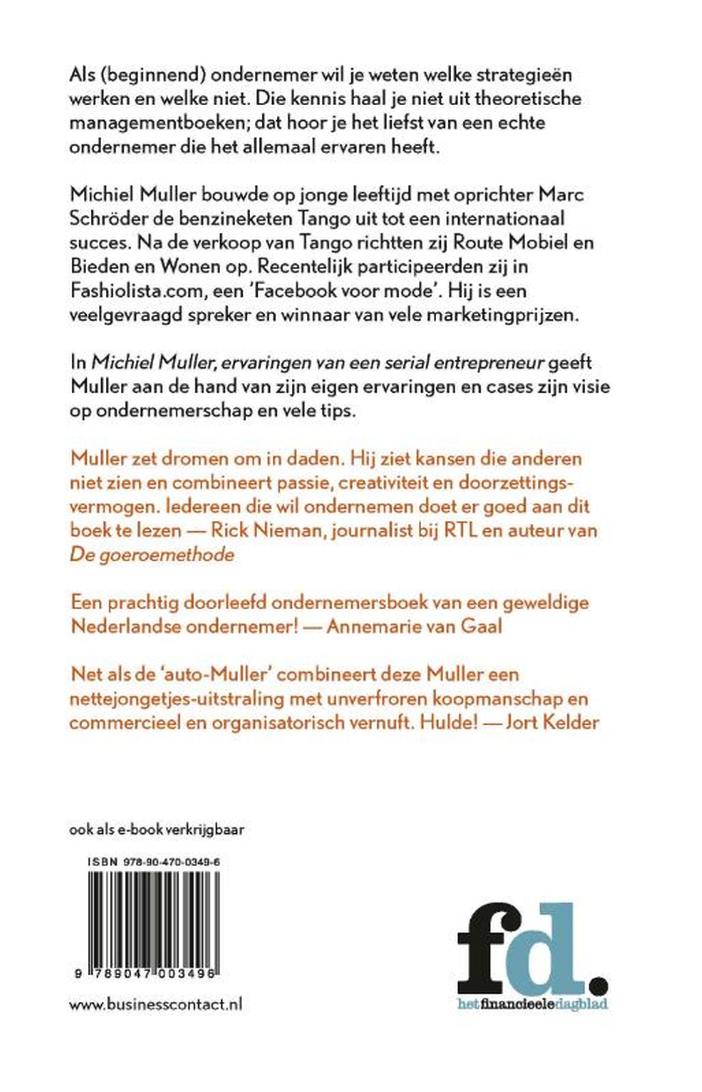 Achterkant van Michiel Muller