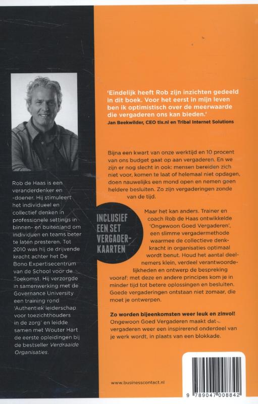 Achterkant van Ongewoon goed vergaderen