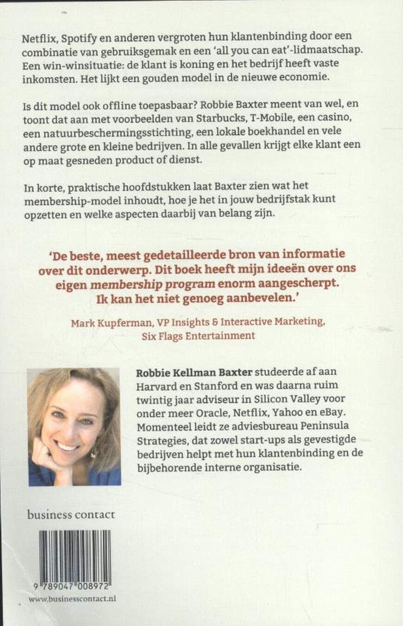 Achterkant van Het membership-model