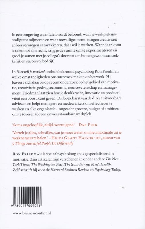 Achterkant van De ideale werkgever