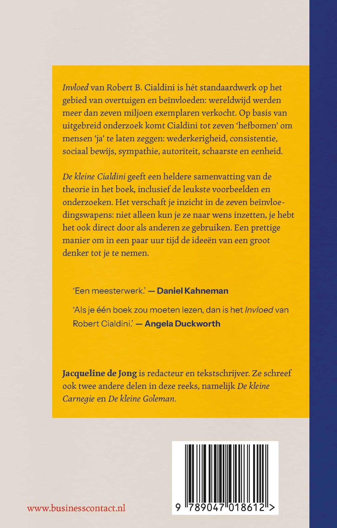 Achterkant van De kleine Cialdini