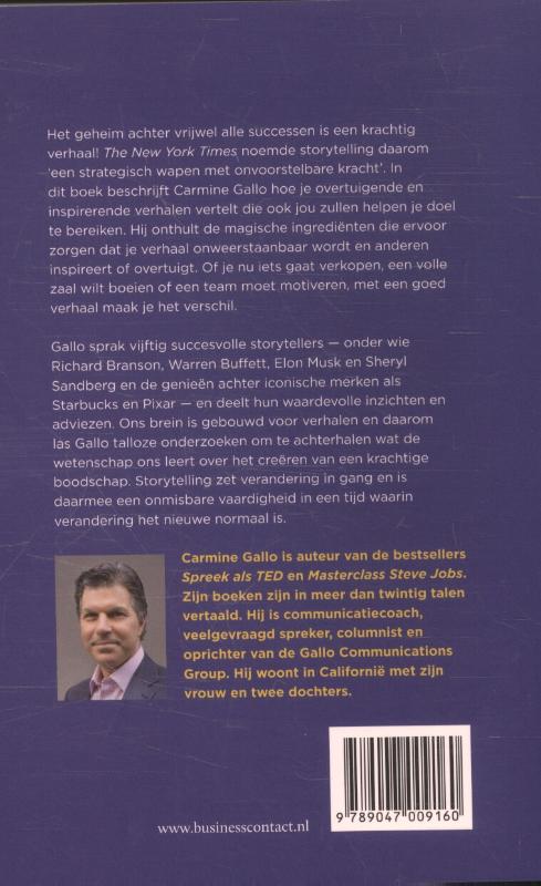 Achterkant van De kracht van storytelling