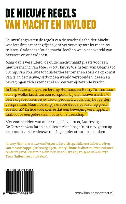 Achterkant van New Power