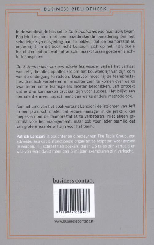 Achterkant van De 3 kenmerken van een ideale teamspeler