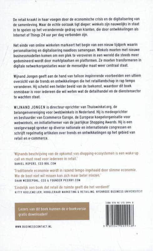 Achterkant van Het einde van online winkelen