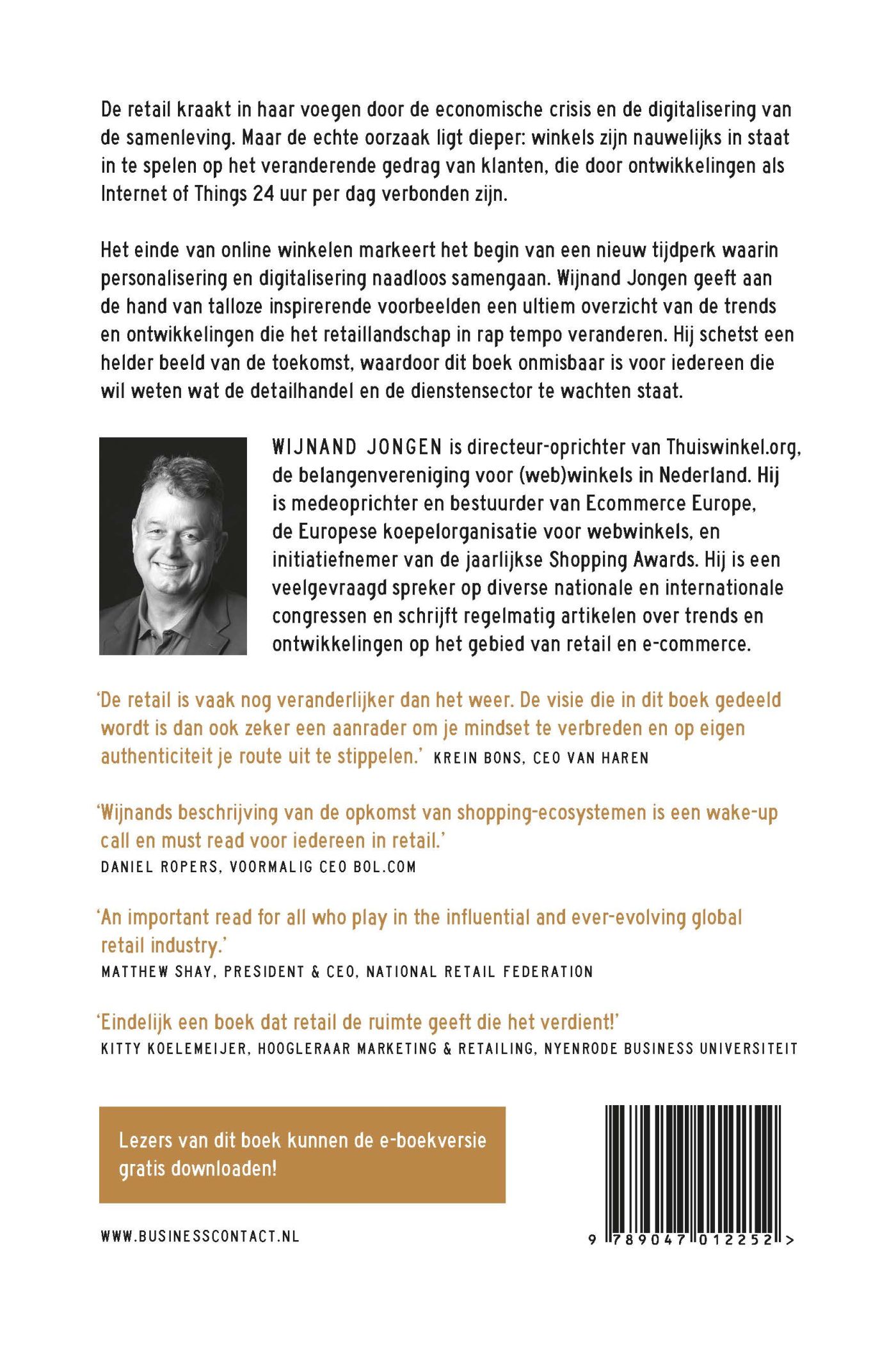 Achterkant van Het einde van online winkelen