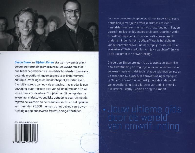 Achterkant van Het grote crowdfunding boek