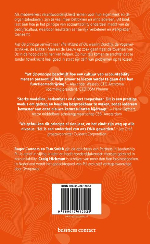 Achterkant van Het Oz- principe