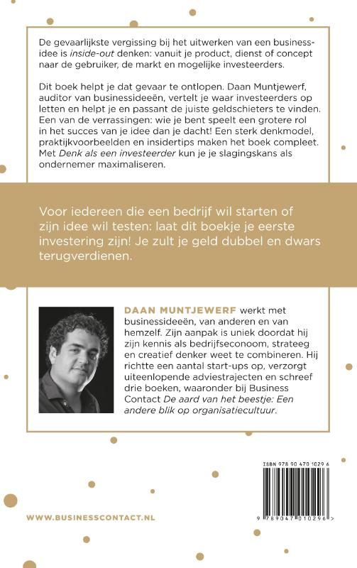 Achterkant van Denk als een investeerder