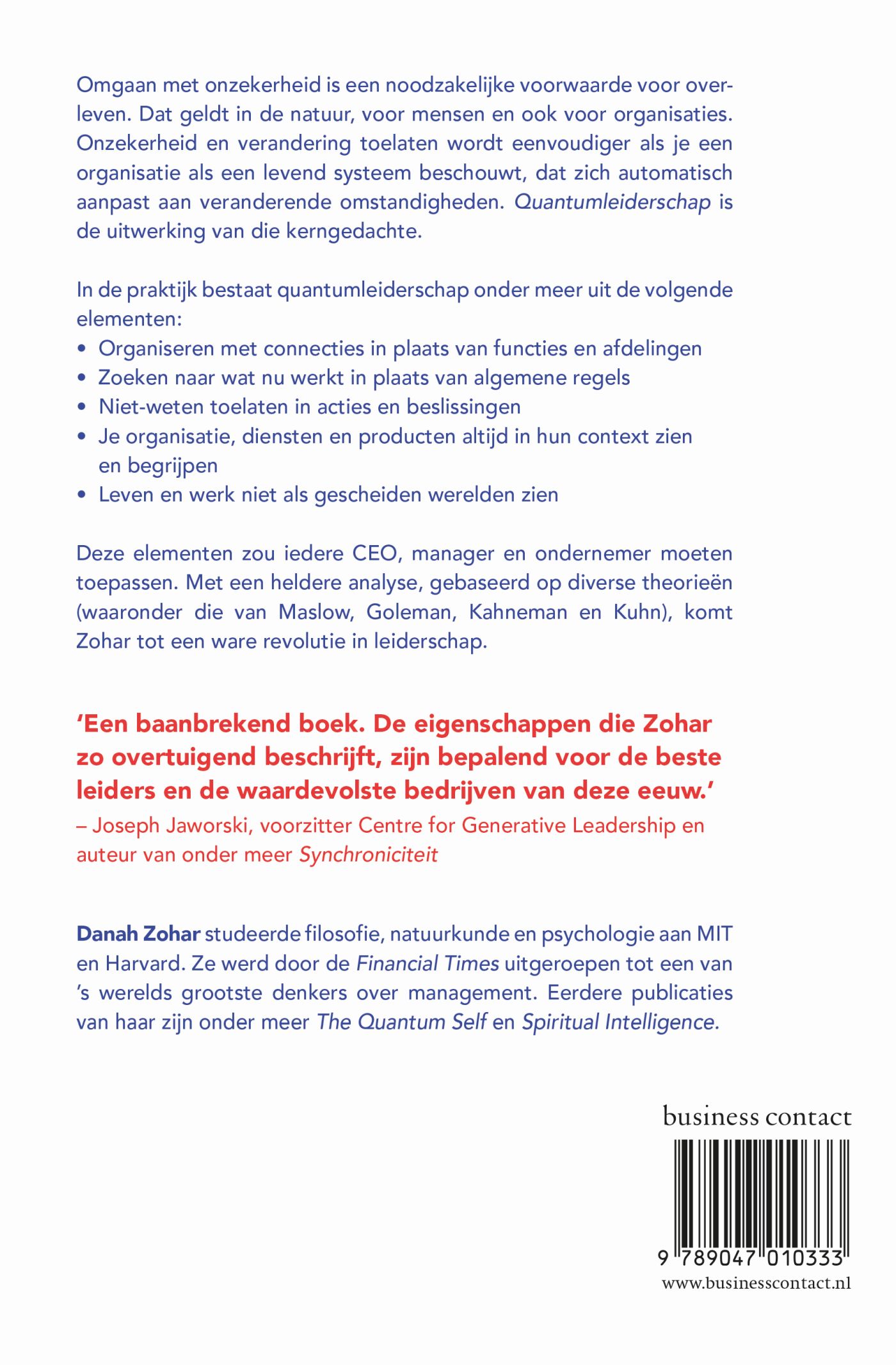 Achterkant van Quantum-leiderschap