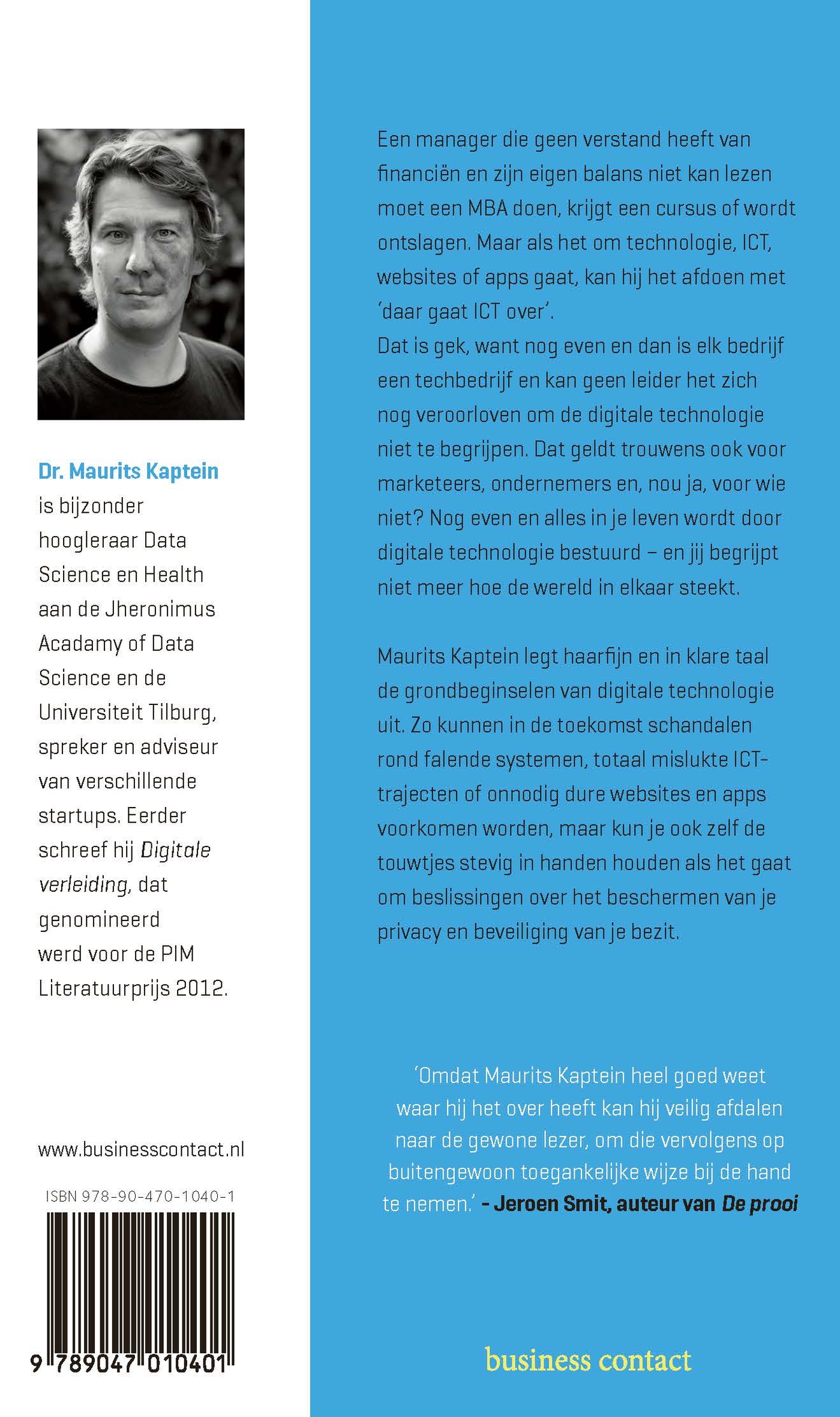 Achterkant van Hallo wereld, hallo computer