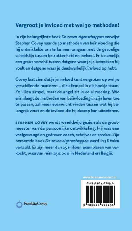 Achterkant van 30 methoden van beïnvloeding
