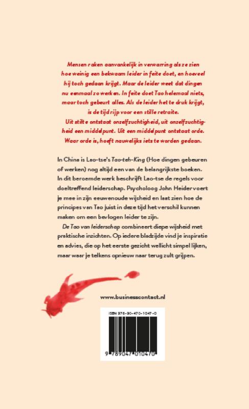 Achterkant van De Tao van leiderschap