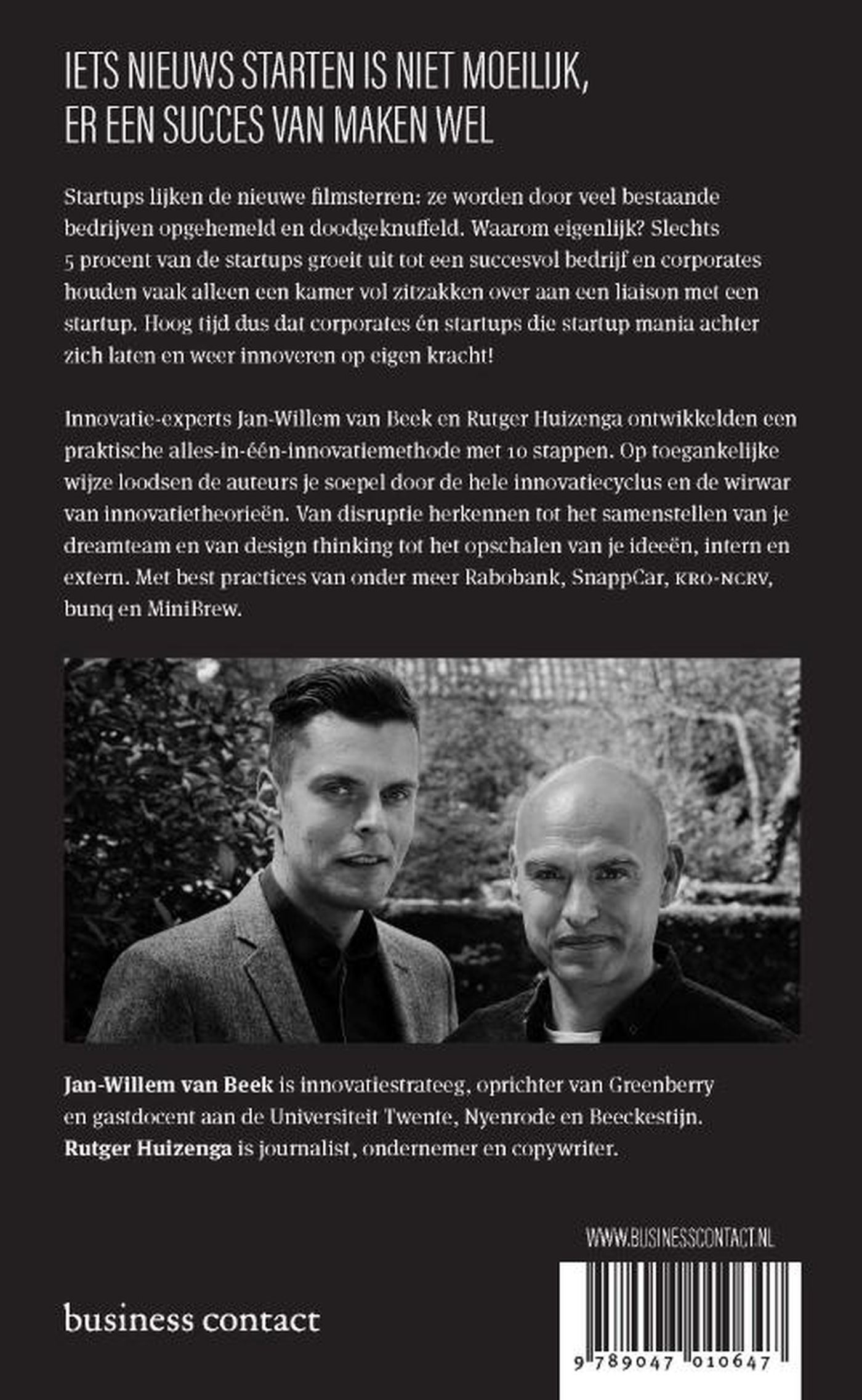 Achterkant van Voorbij de startup mania