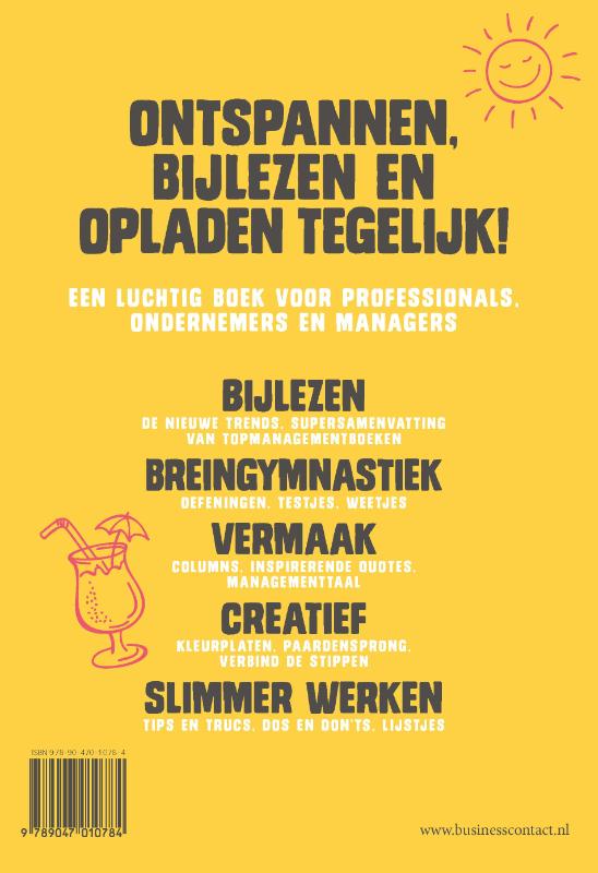 Achterkant van Vakantieboek voor professionals