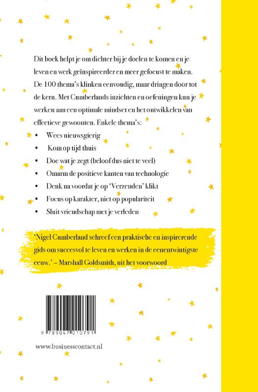 Achterkant van 100 dingen die succesvolle mensen doen