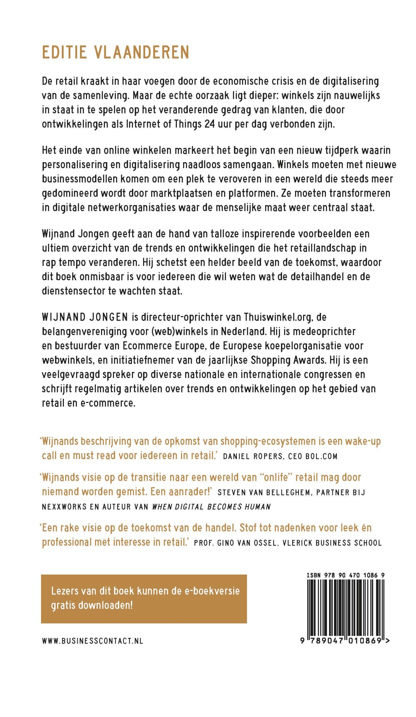 Achterkant van Het einde van online winkelen- Editie Vlaanderen