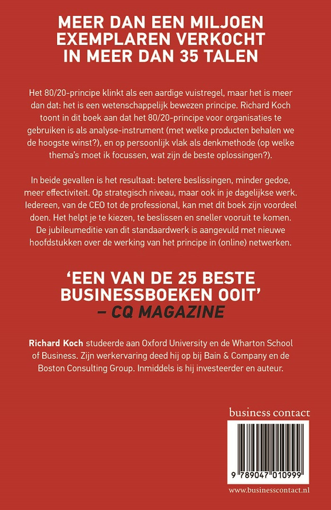 Achterkant van Het 80/20- principe