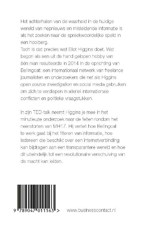 Achterkant van Op zoek naar de waarheid