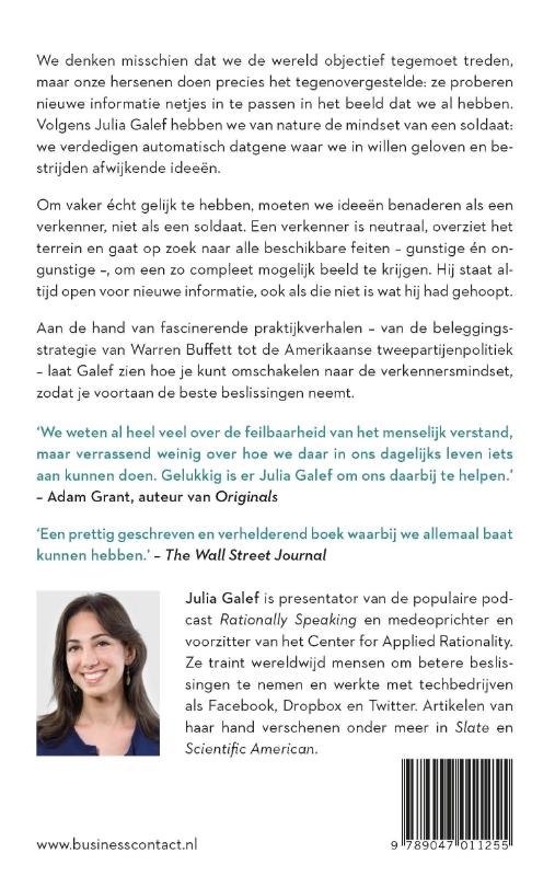 Achterkant van De verkennersmindset