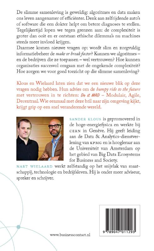 Achterkant van Vertrouwen in de slimme samenleving