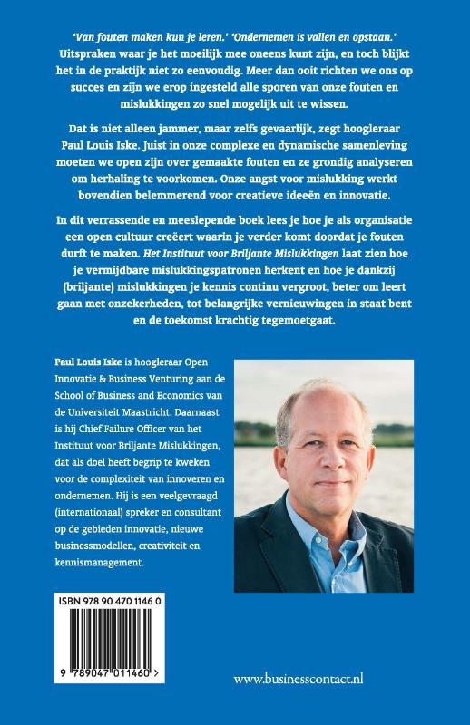 Achterkant van Instituut voor briljante mislukkingen