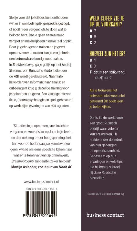 Achterkant van Breinbootcamp