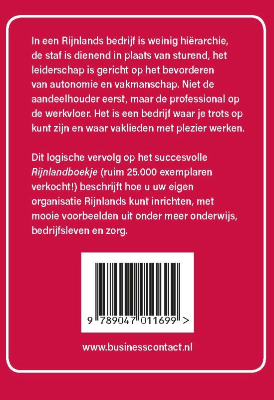 Achterkant van Het Rijnland praktijkboekje