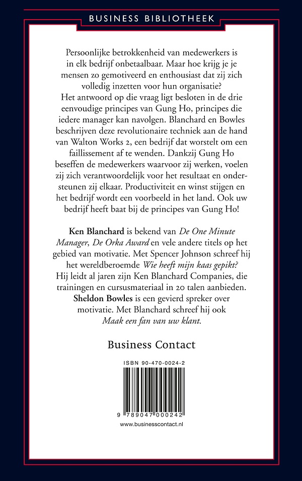 Achterkant van Gung Ho!
