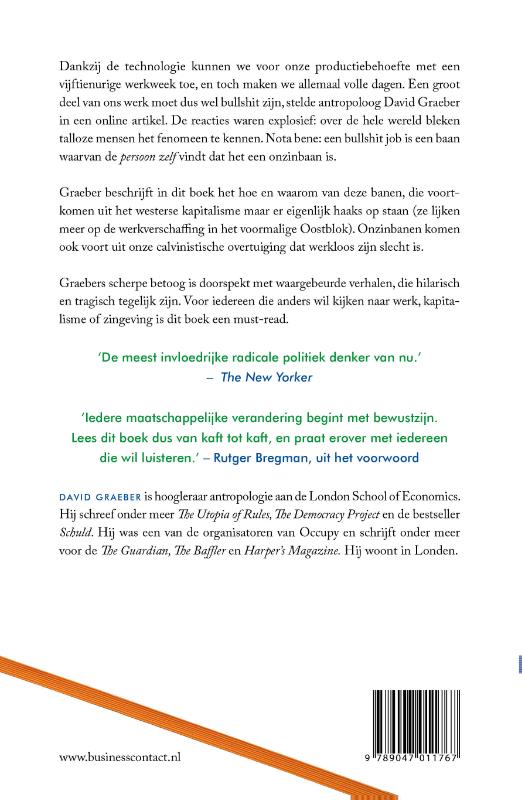 Achterkant van Bullshit jobs