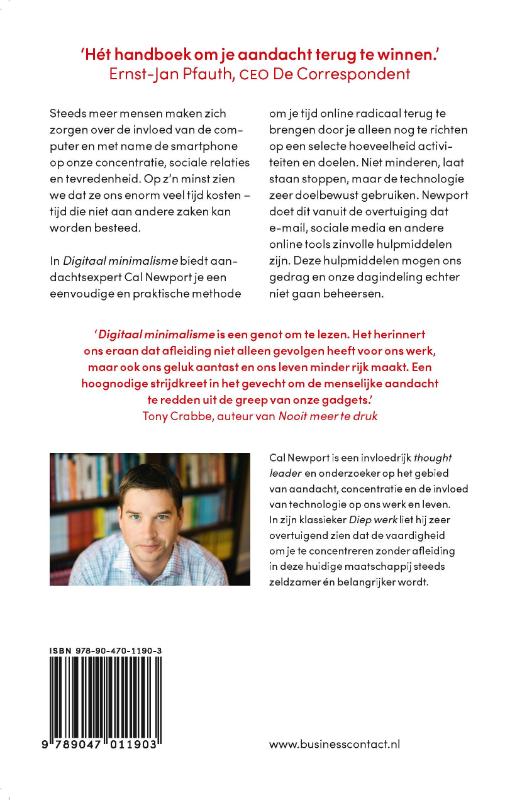 Achterkant van Digitaal minimalisme