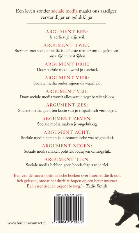 Achterkant van Tien argumenten om je sociale-media-accounts nu meteen te verwijderen
