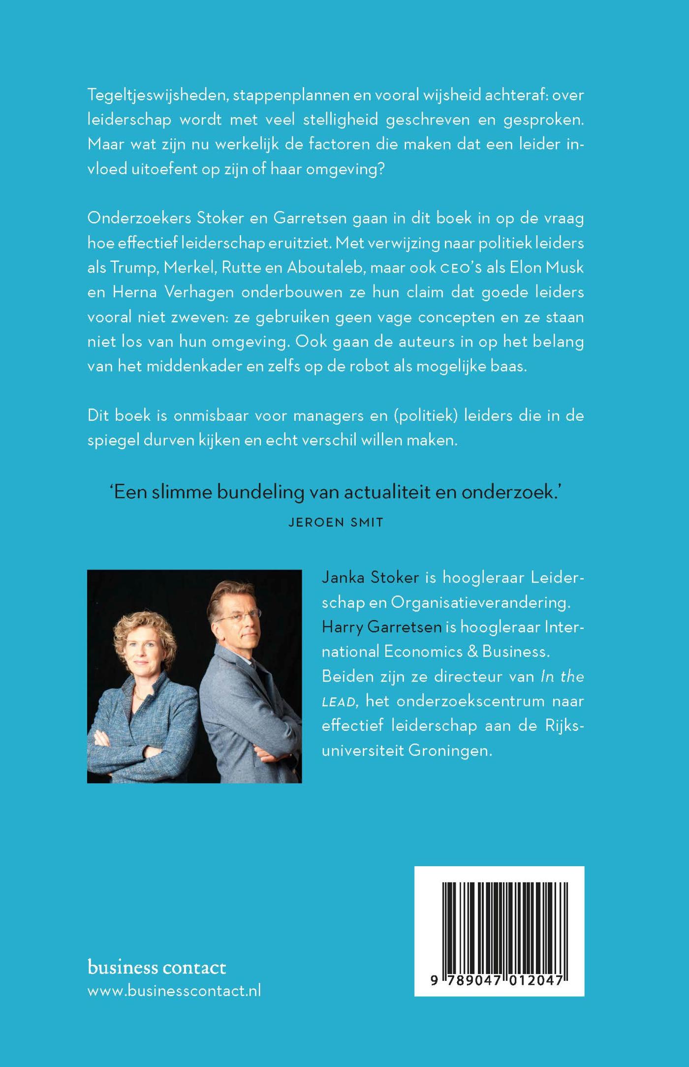 Achterkant van Goede leiders zweven niet