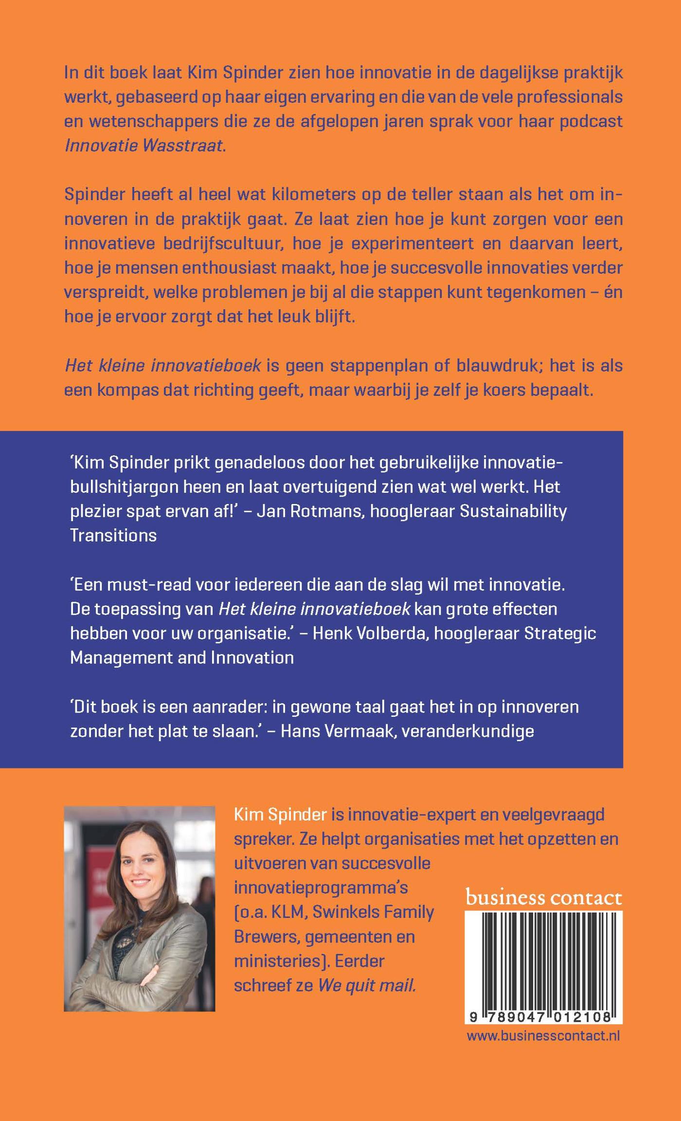 Achterkant van Het kleine innovatieboek