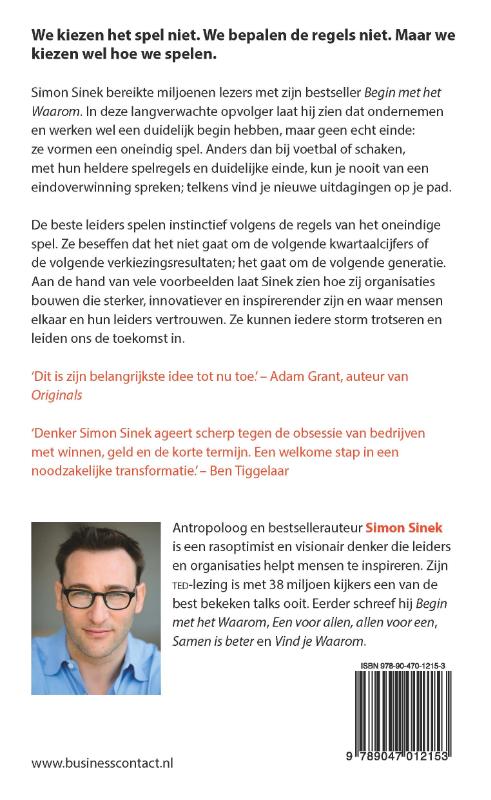 Achterkant van Het oneindige spel