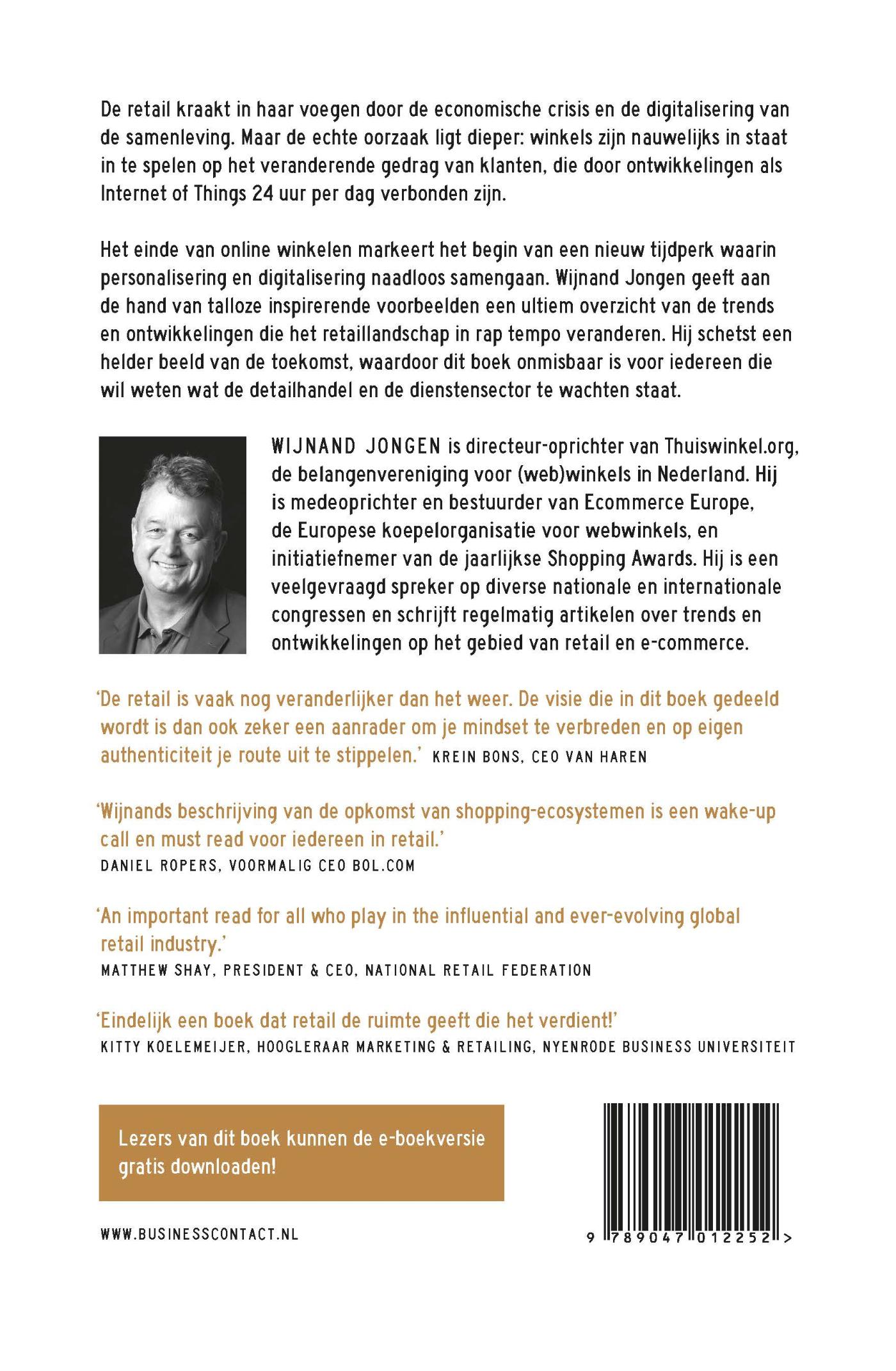 Achterkant van Het einde van online winkelen