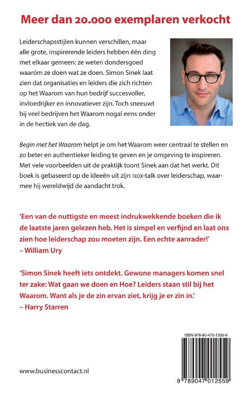 Achterkant van Begin met het waarom