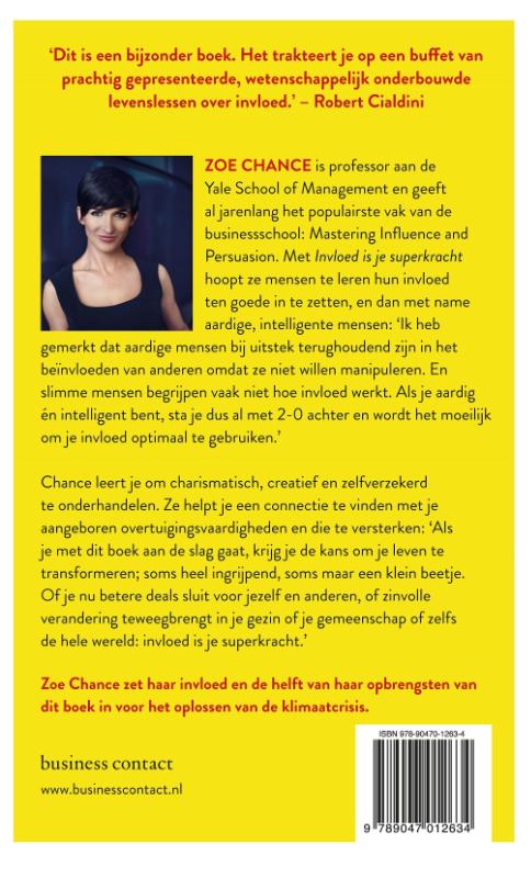 Achterkant van Invloed is je superkracht