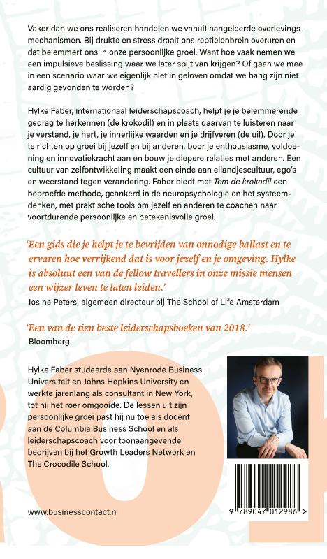 Achterkant van Tem de krokodil