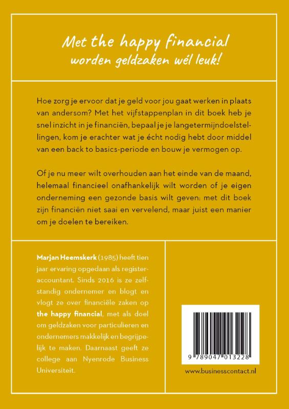 Achterkant van The happy financial