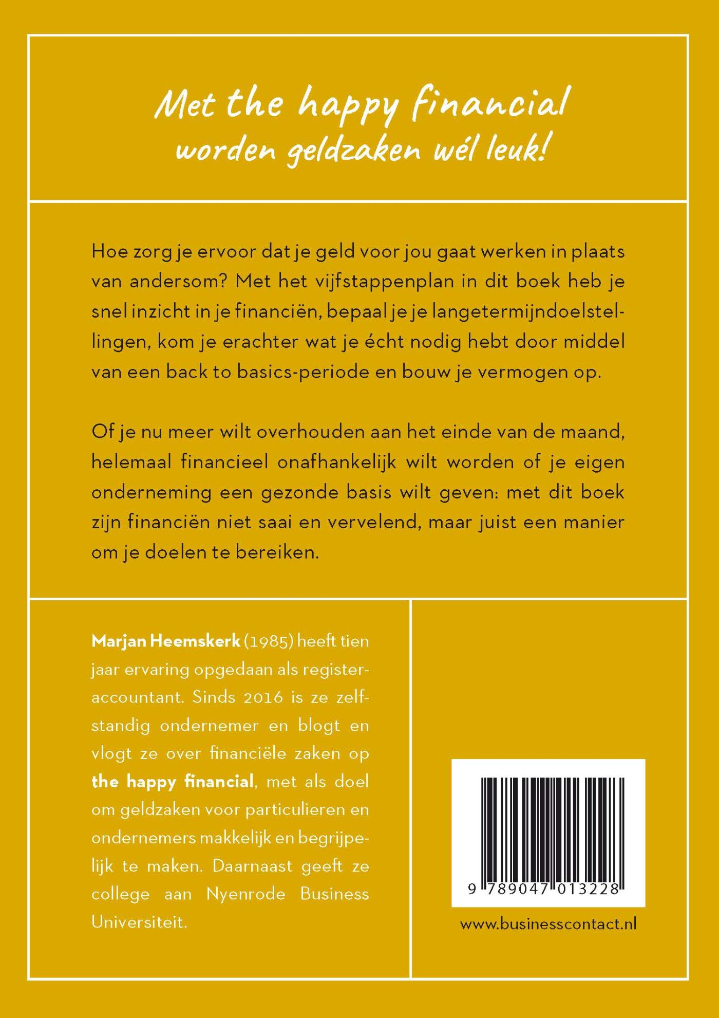 Achterkant van The happy financial